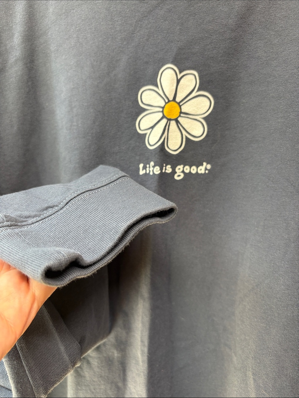 Life Is Good Long-Sleeve Crusher Tee - Navy - Picture 5 of 7